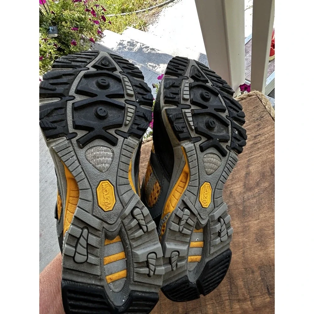 Merrell WaterPro Hiking Water Shoes Womens 9.5 Gray Yellow Vibram Air Cushion